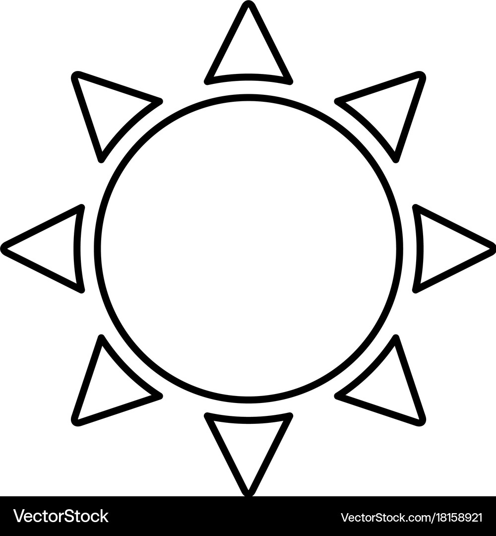 Sun isolated symbol Royalty Free Vector Image - VectorStock