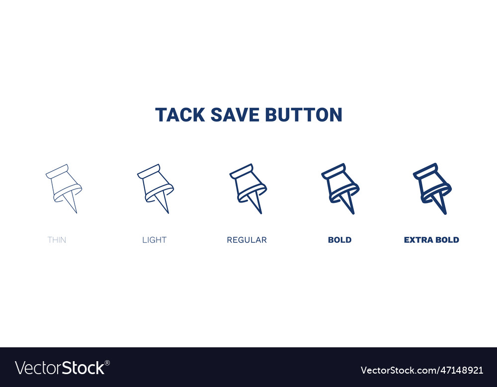 Tack save button icon thin light regular bold