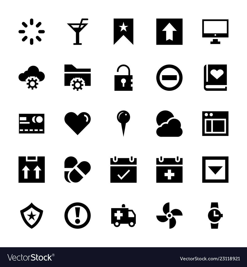 User interface set of icons