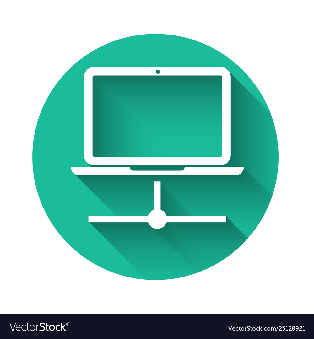 White Computer Network Icon