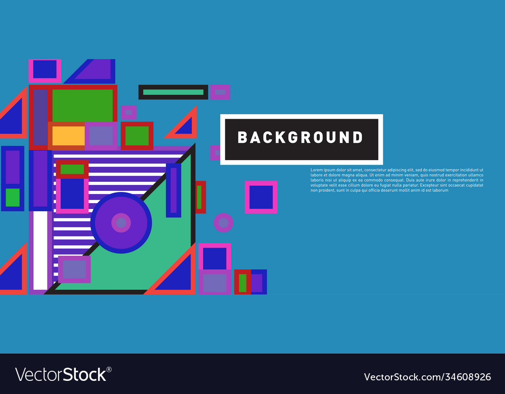 Abstract colorful rectangle background for banner