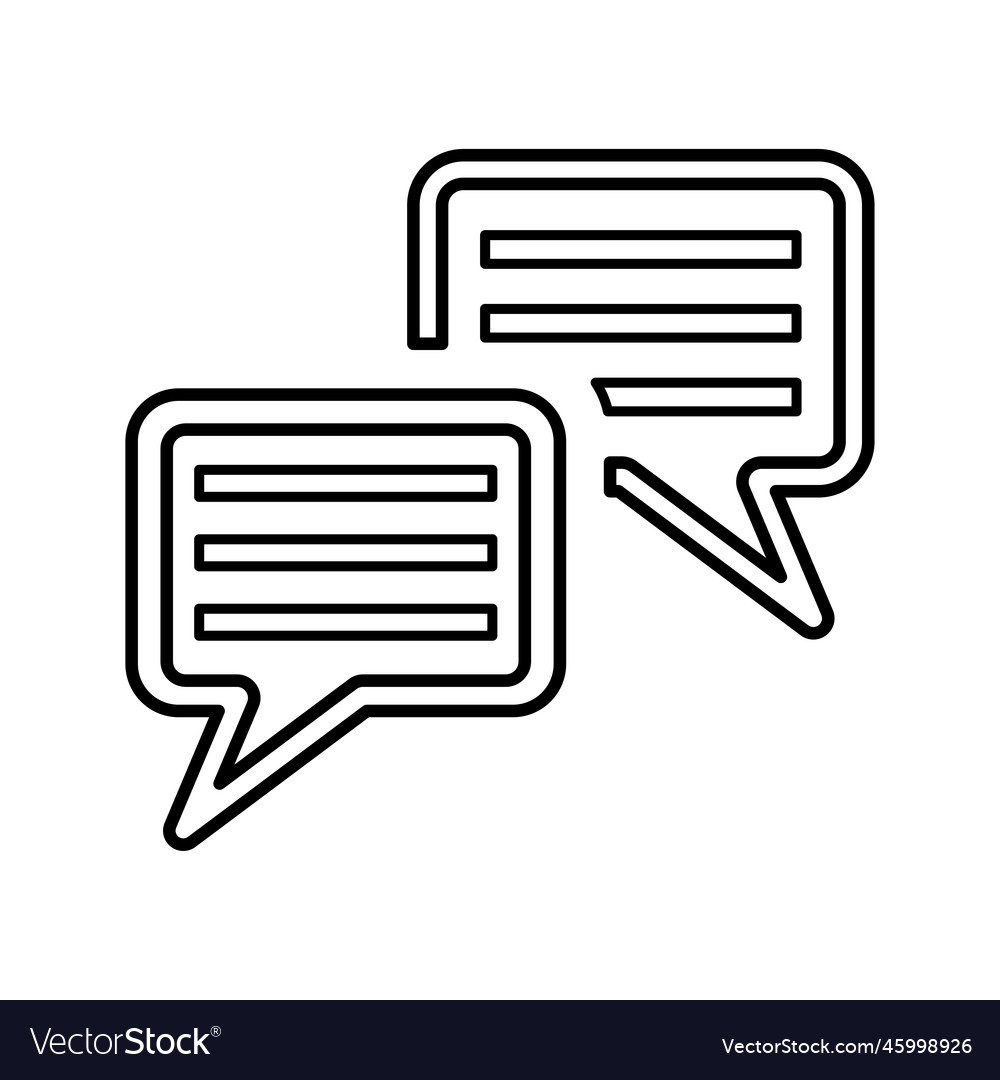 Conversation line icon outline design