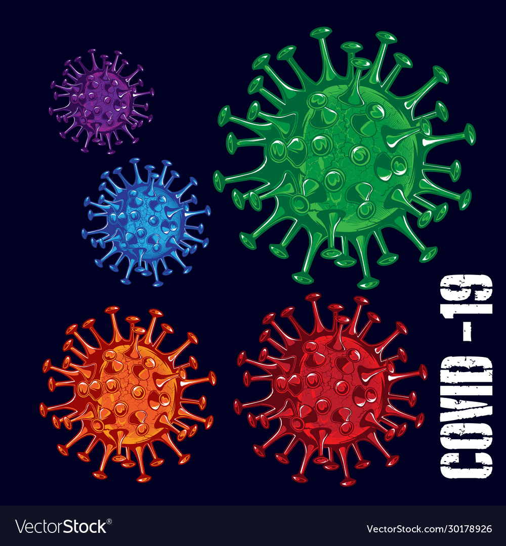 Corona virus covid-19 graphic design icon set Vector Image