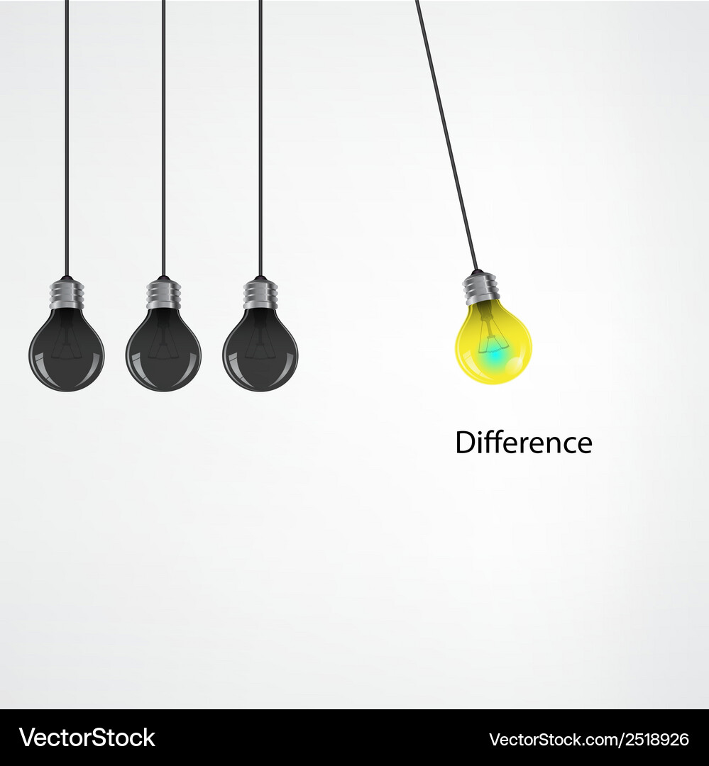 Creative light bulb idea concept background Vector Image