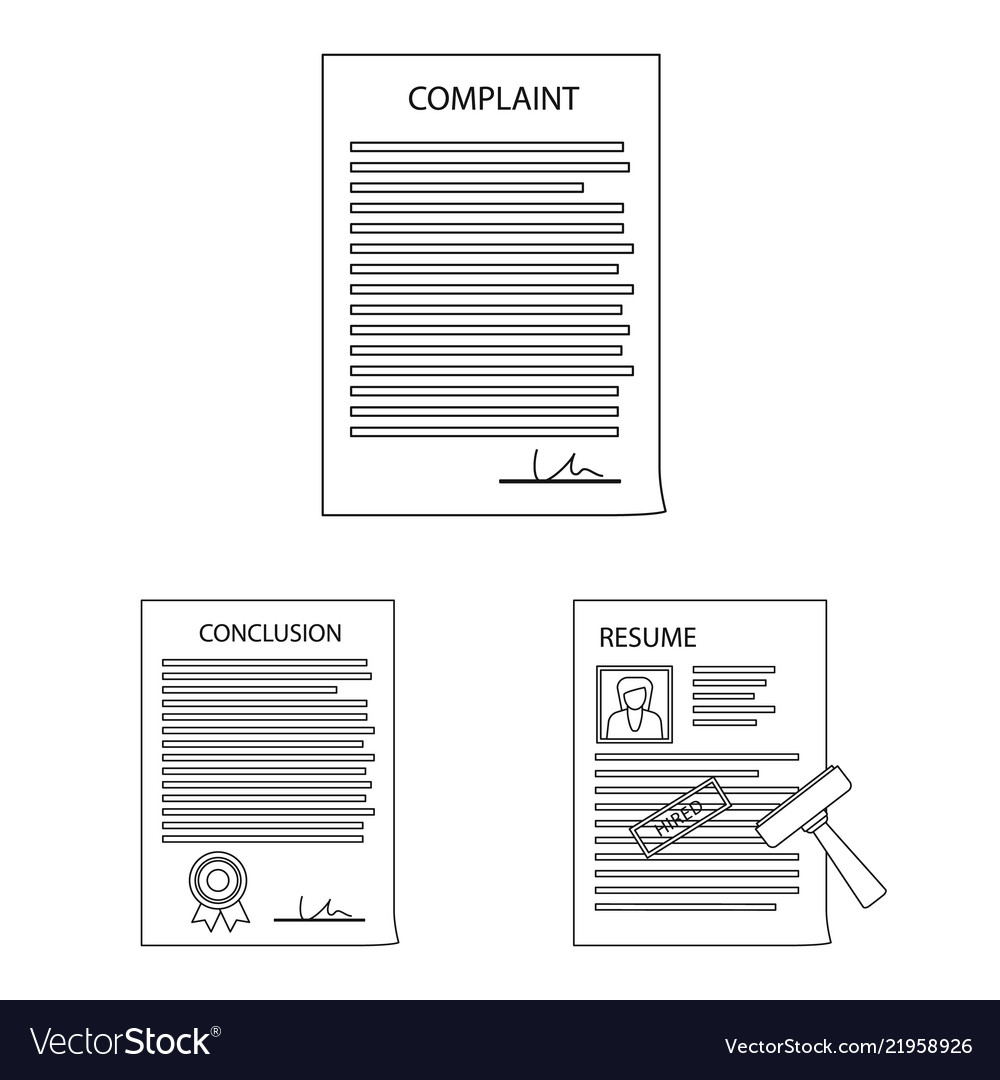Design of form and document symbol set vector image Design of form and document symbol set