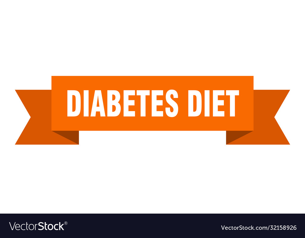 Diabetes diet ribbon isolated band