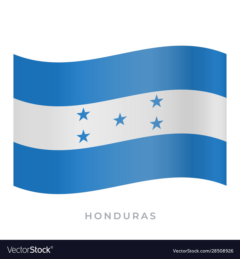 Honduras waving flag icon Royalty Free Vector Image