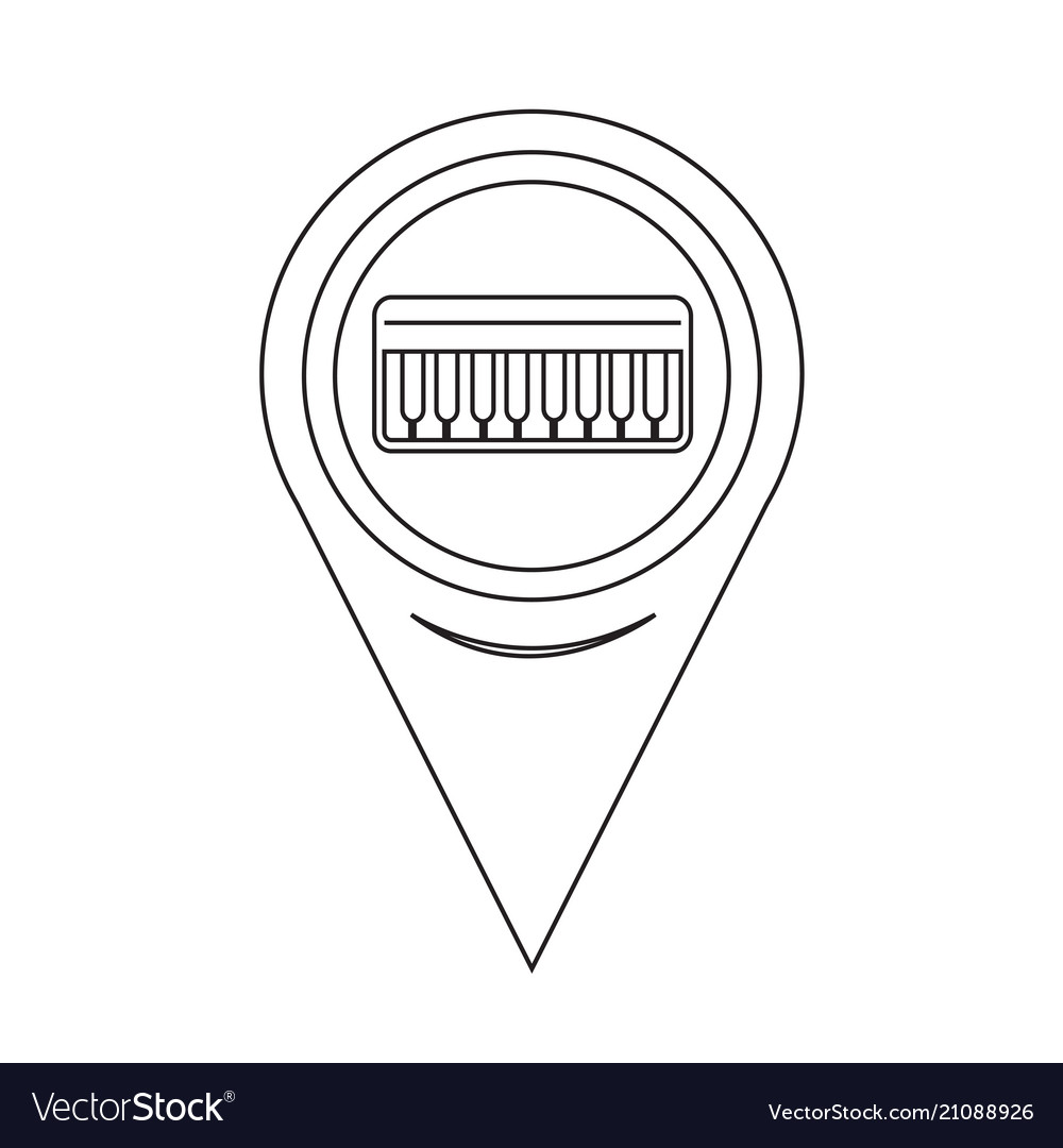 Map pointer music icon