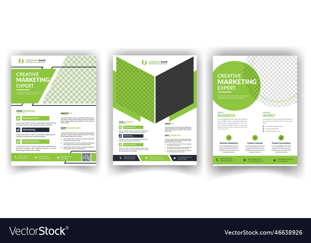 Modern unique business flyer bundle design