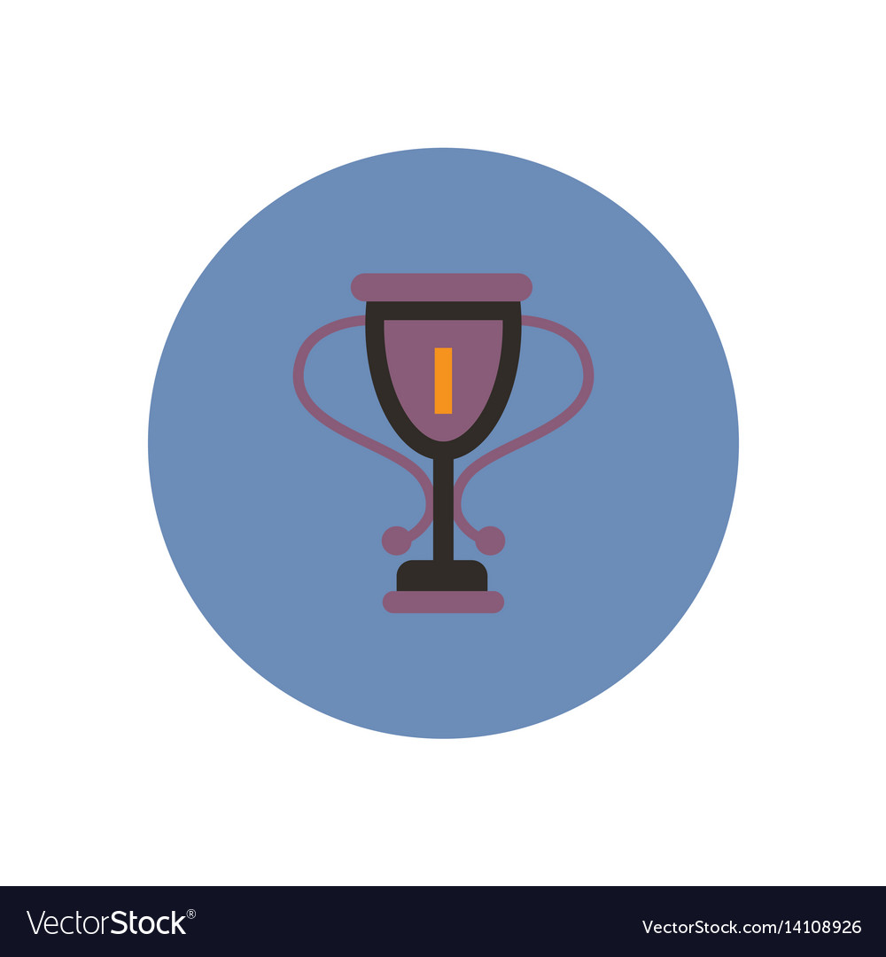 Stylish icon in color circle cup winner