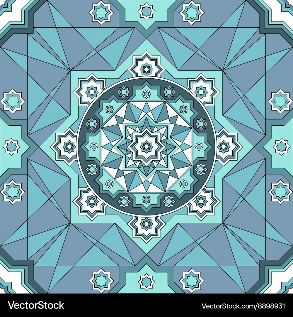 Background with islamic seamless pattern Vector Image