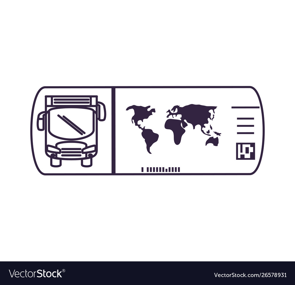 Bus transport vehicle with ticket