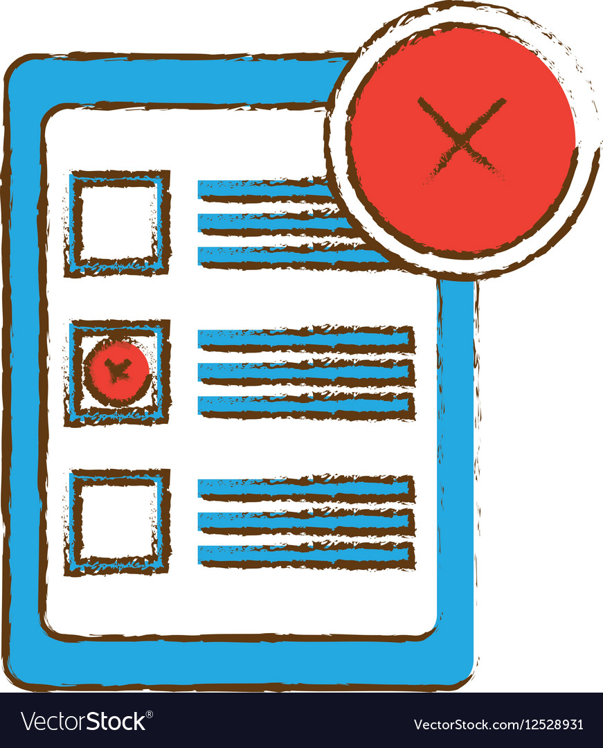 Checklist with wrong mark
