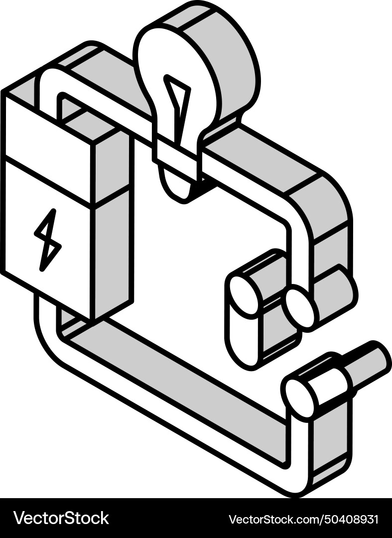 Electric circuit electrical engineer isometric Vector Image