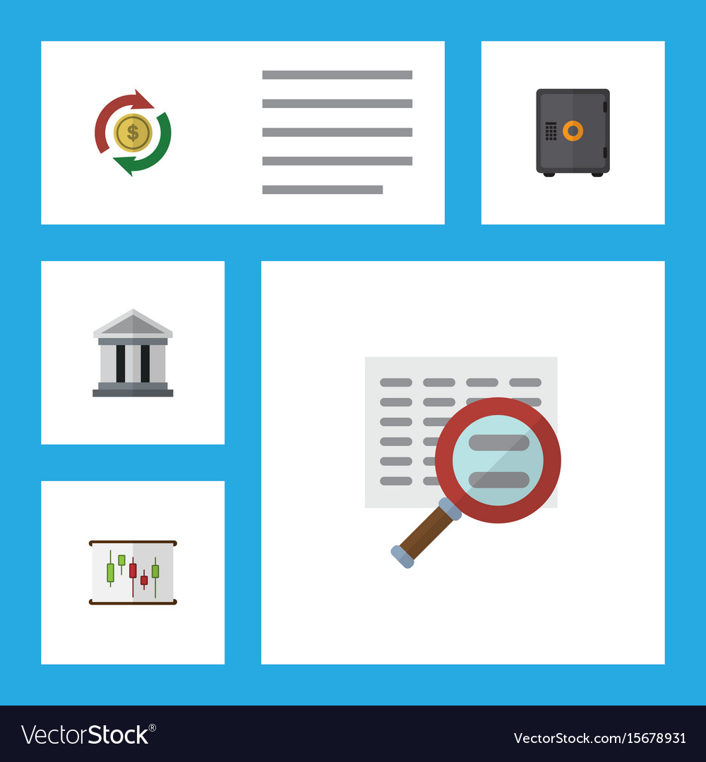 Flat icon gain set of scan bank interchange