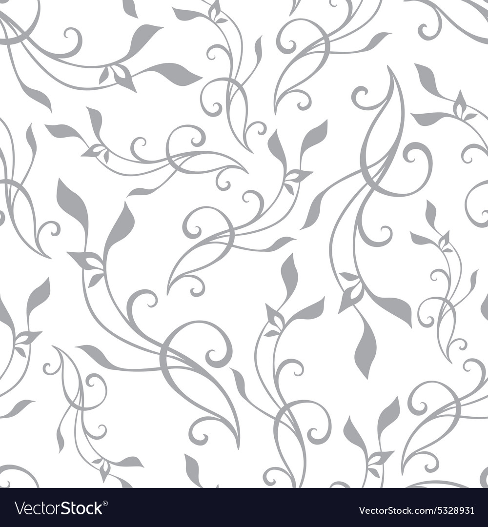 Gray Swirl Branches Pattern