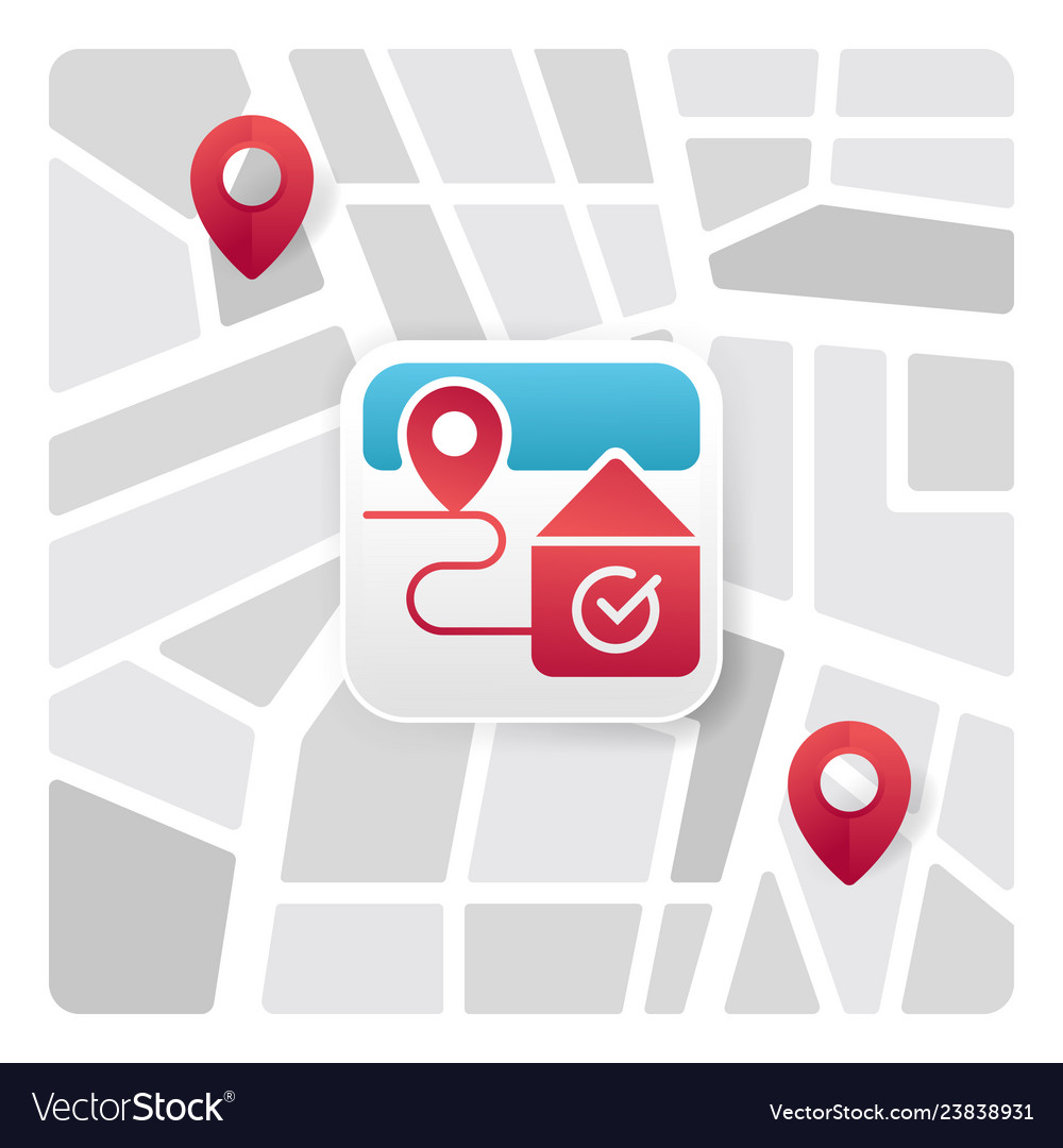 Map app icon Royalty Free Vector Image VectorStock