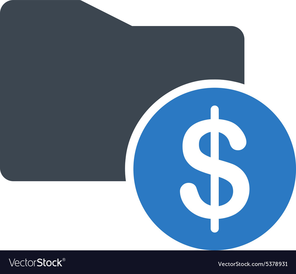 Money Folder icon from Business Bicolor Set Vector Image