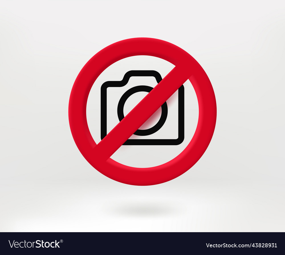 No photo concept with digital camera icon 3d Vector Image