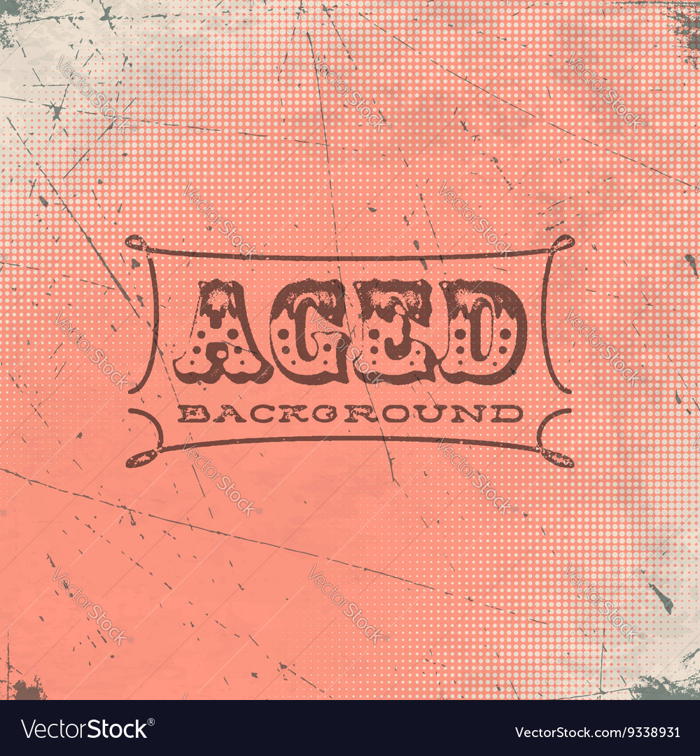 Old scratched card with halftone gradient
