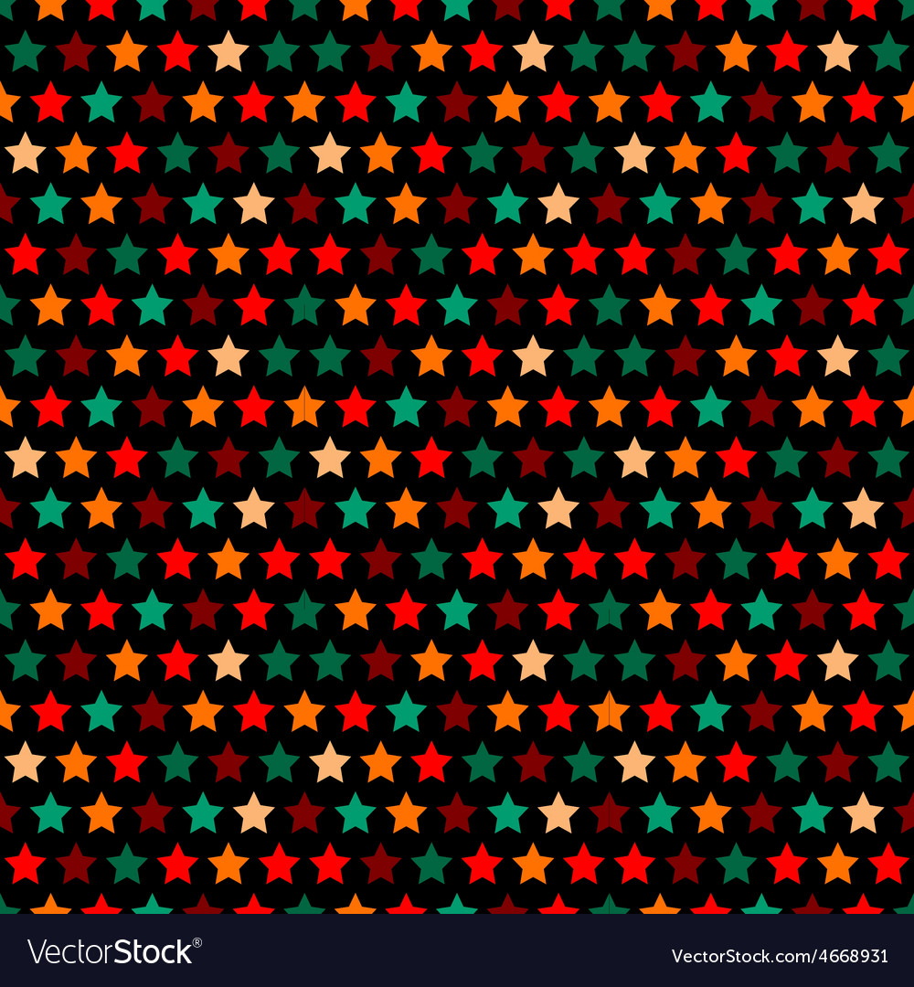 Seamless stars pattern in retro color