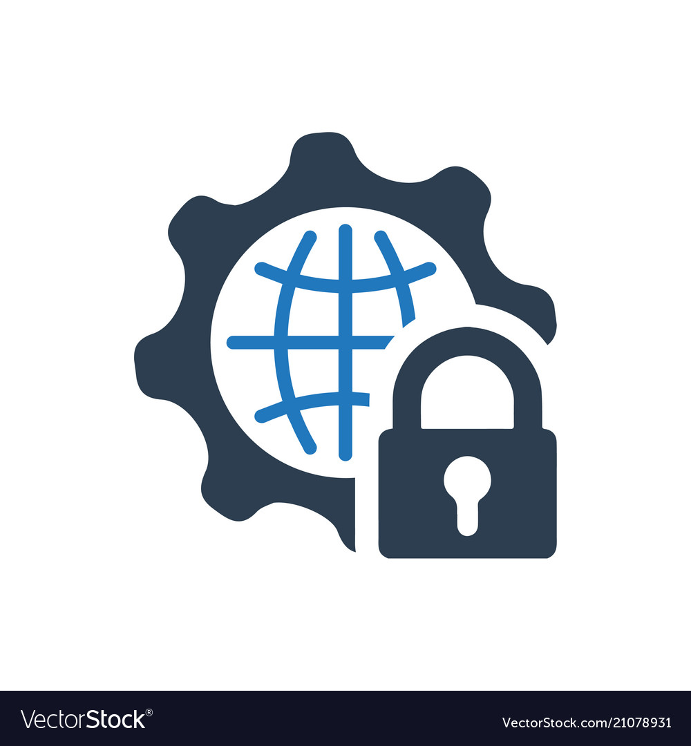 Secure network development icon