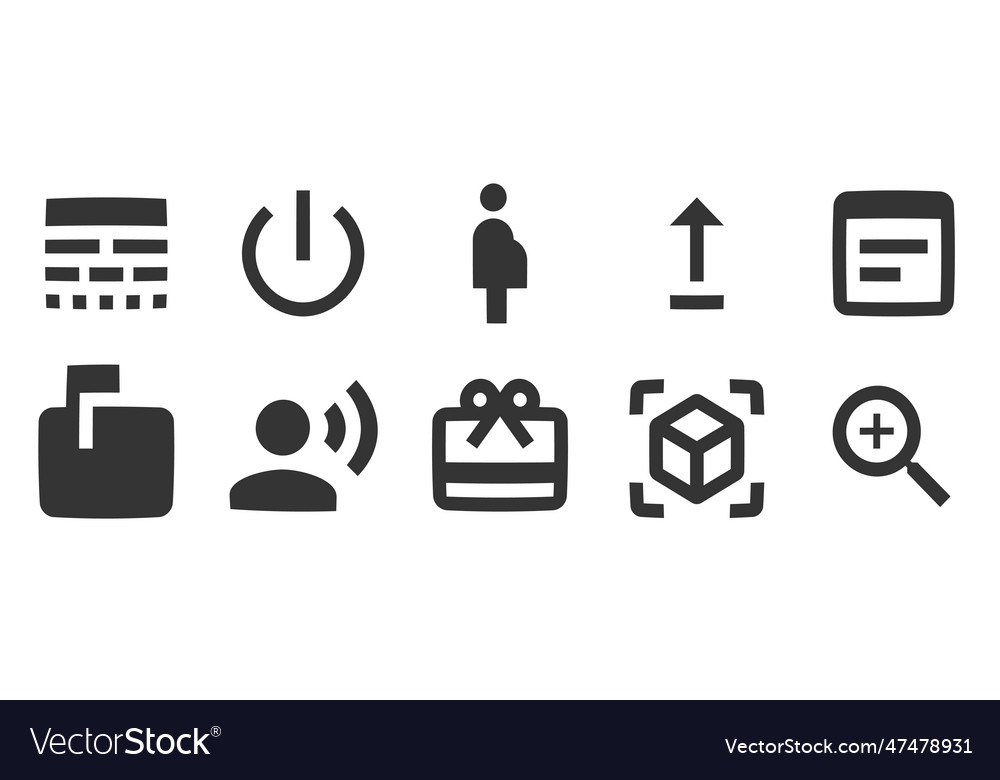 Set of 10 icons actions a outline Vector Image Set of 10 icons actions a outline