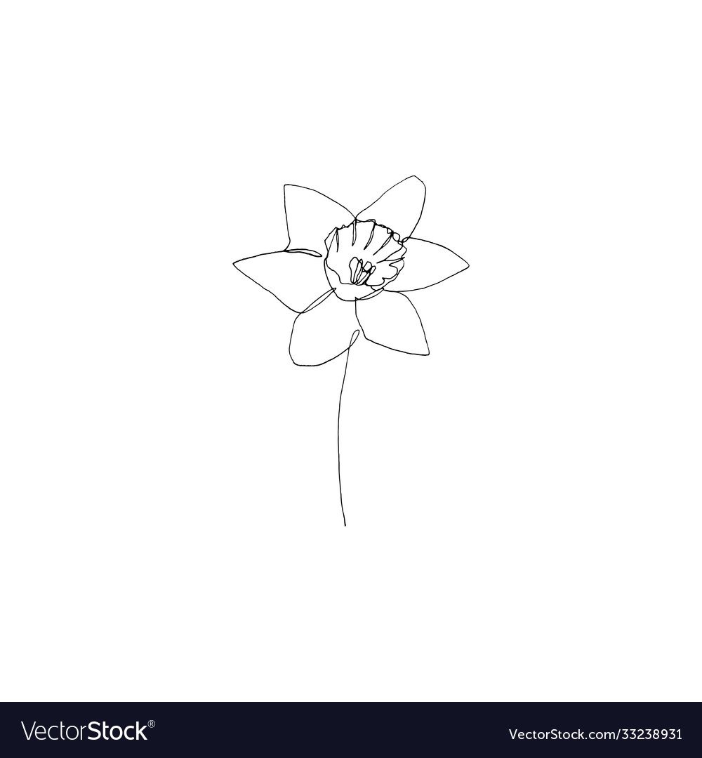 Simple continuous line art design vector image Simple continuous line art design