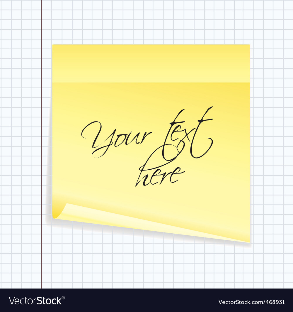 Sticky Note with Grid Pattern