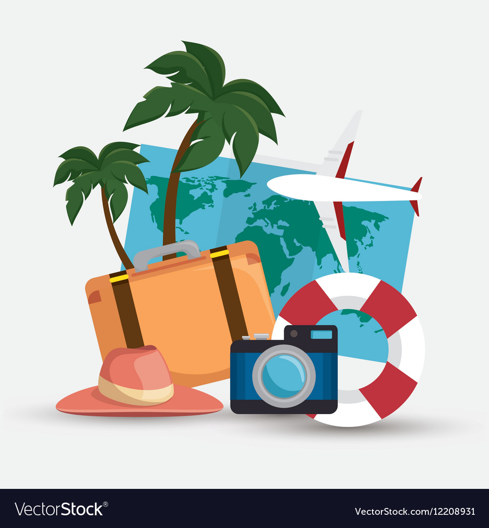 Summer vacations holiday poster Royalty Free Vector Image