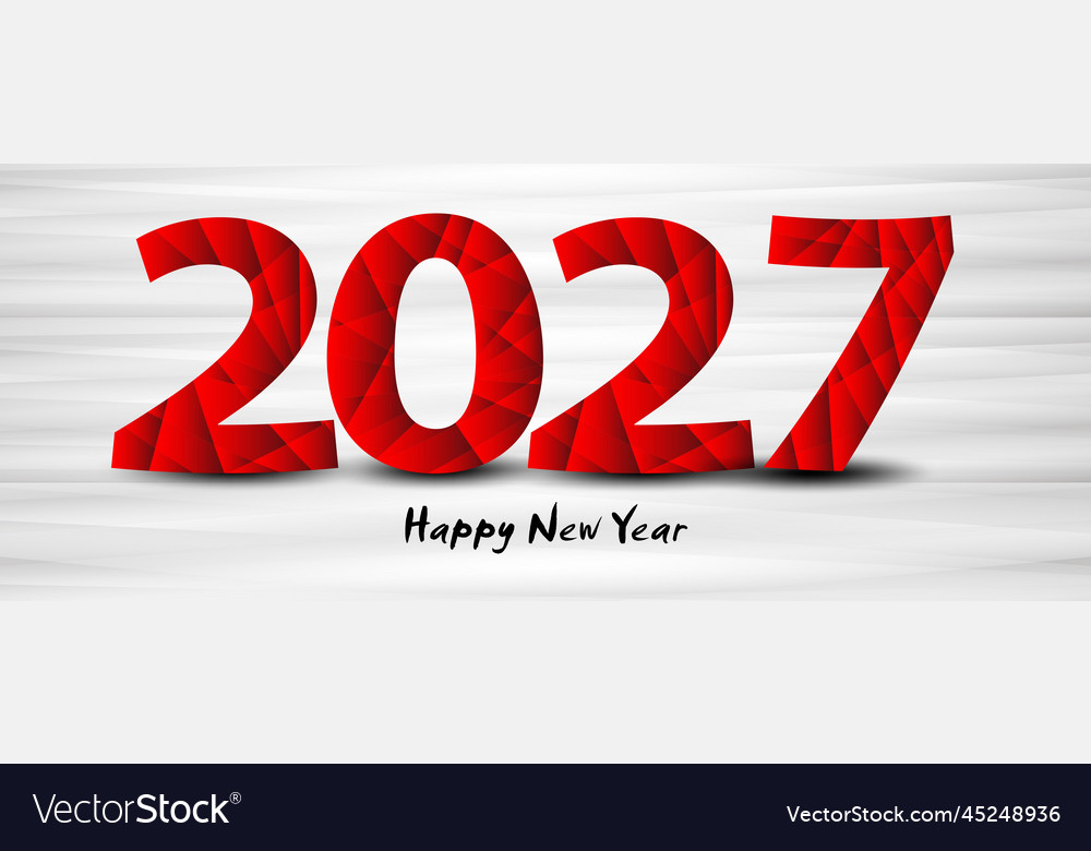 2027 happy new year template year Royalty Free Vector Image