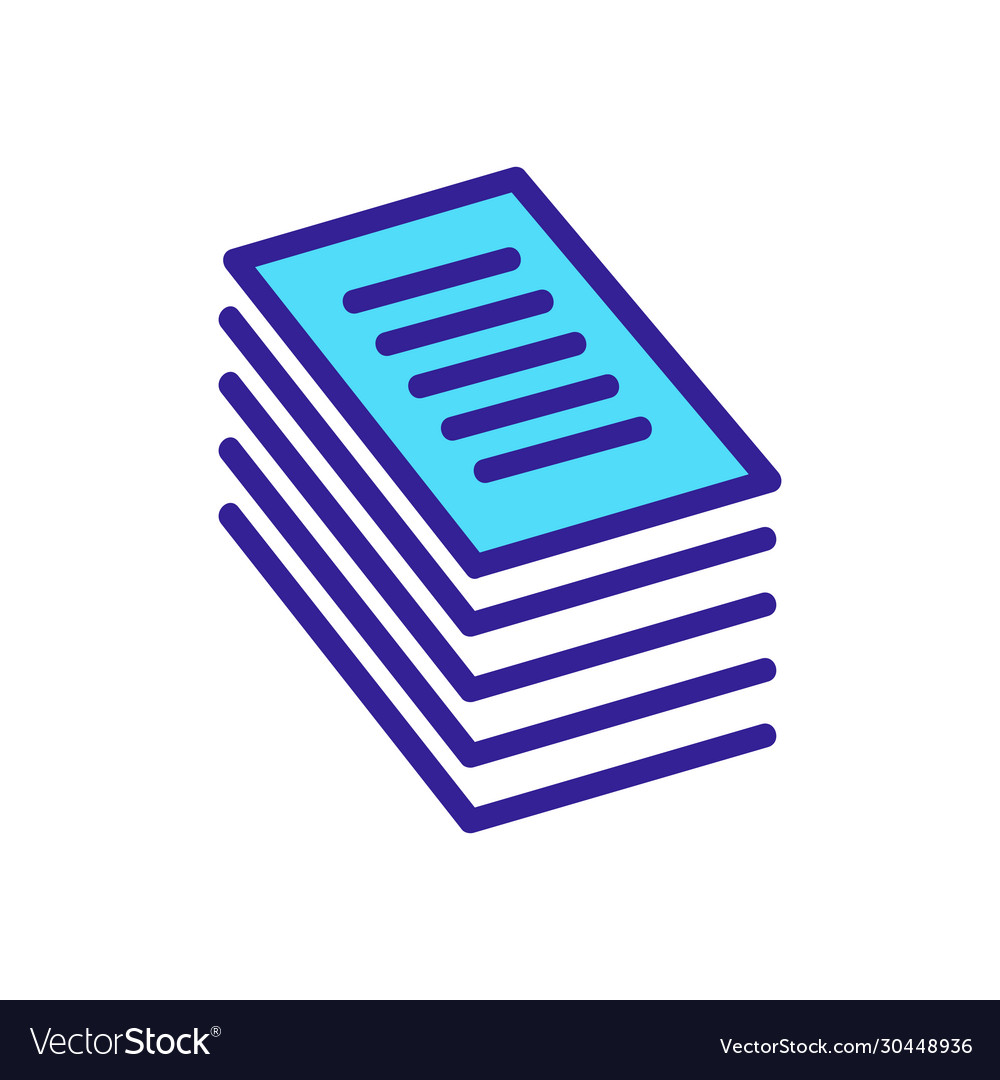 A stack documents icon outline