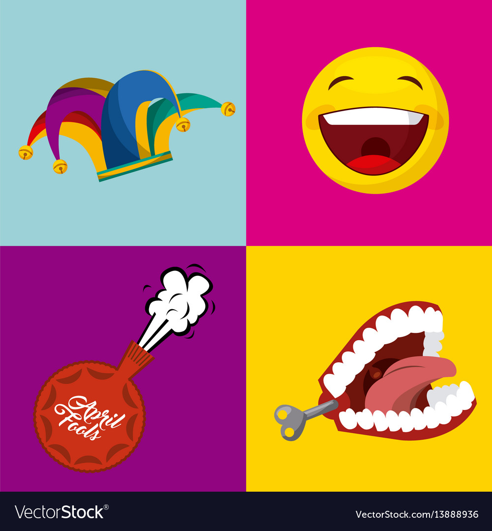 April fools day design vector image April fools day design