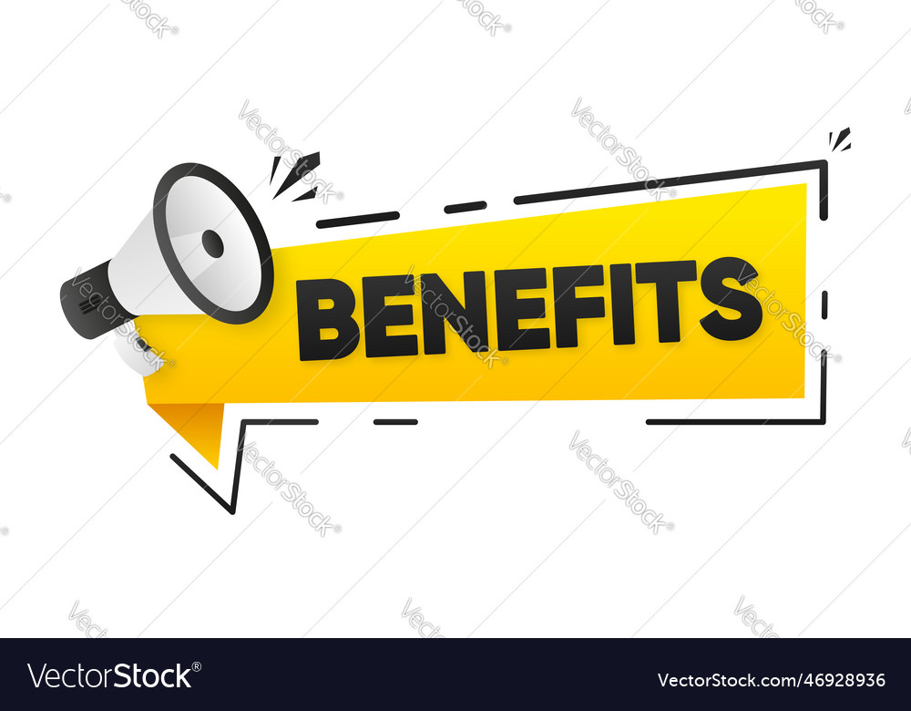 Banner with benefits speaker for business