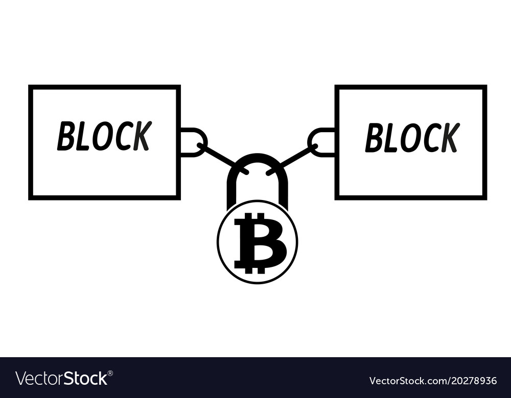 Bitcoin block chain technology icon