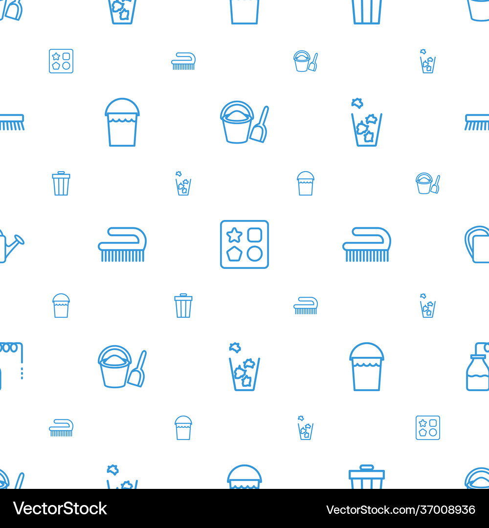 Bucket icons pattern seamless white background Vector Image