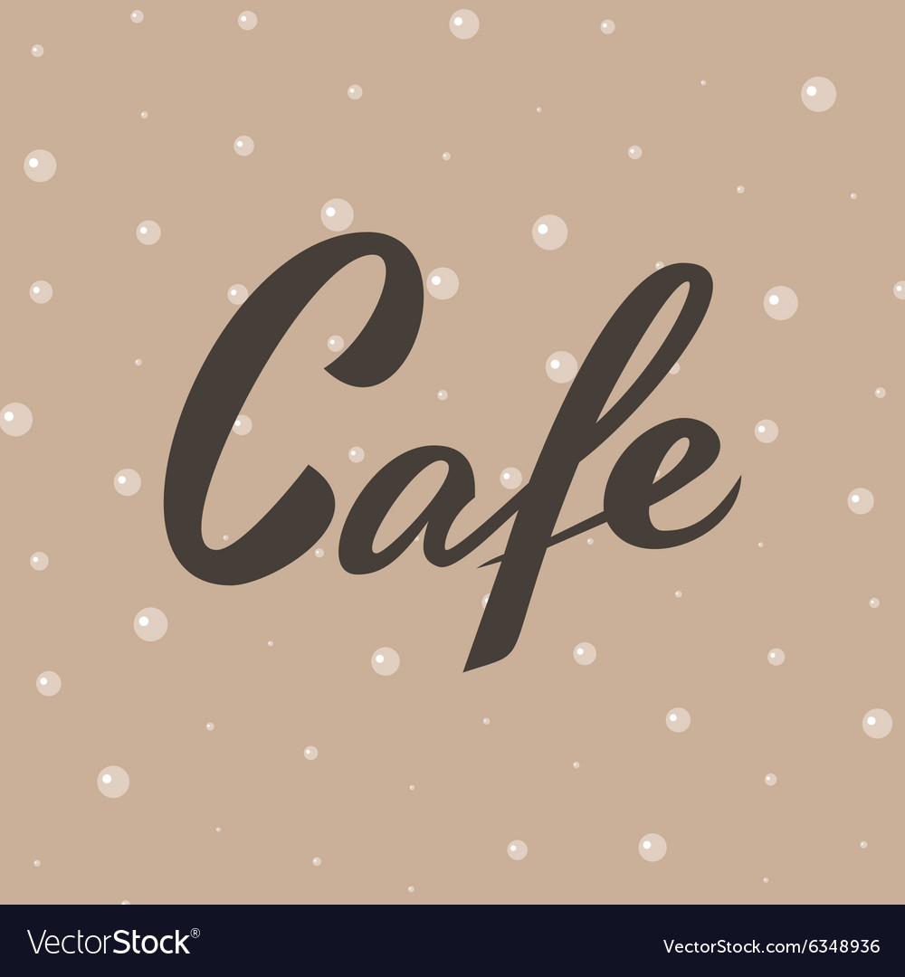 cafe-word-elegant-lettering-royalty-free-vector-image