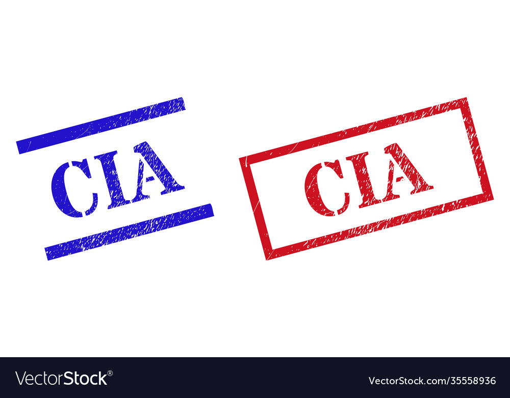 Cia grunge rubber stamp watermarks with rectangle