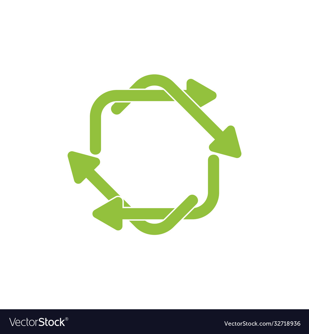 Circle linked rotation arrow symbol logo Vector Image Circle linked rotation arrow symbol logo
