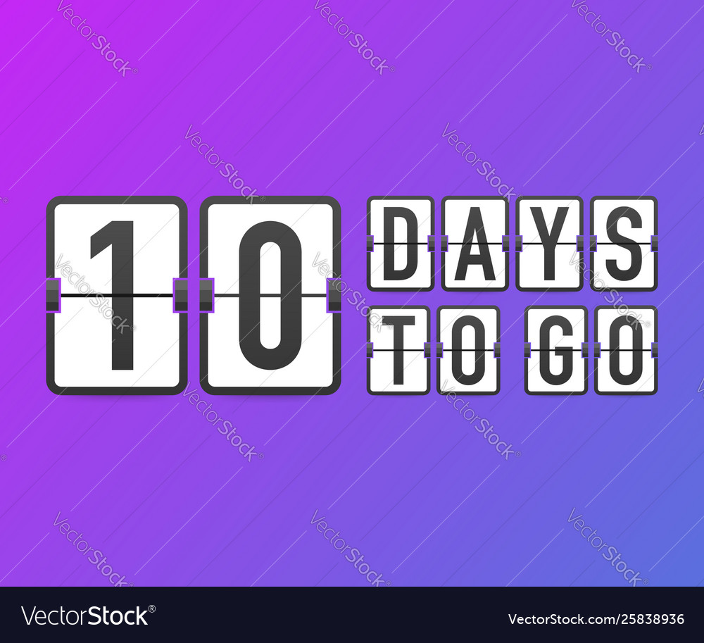Countdown Timer - 10 Days To Go