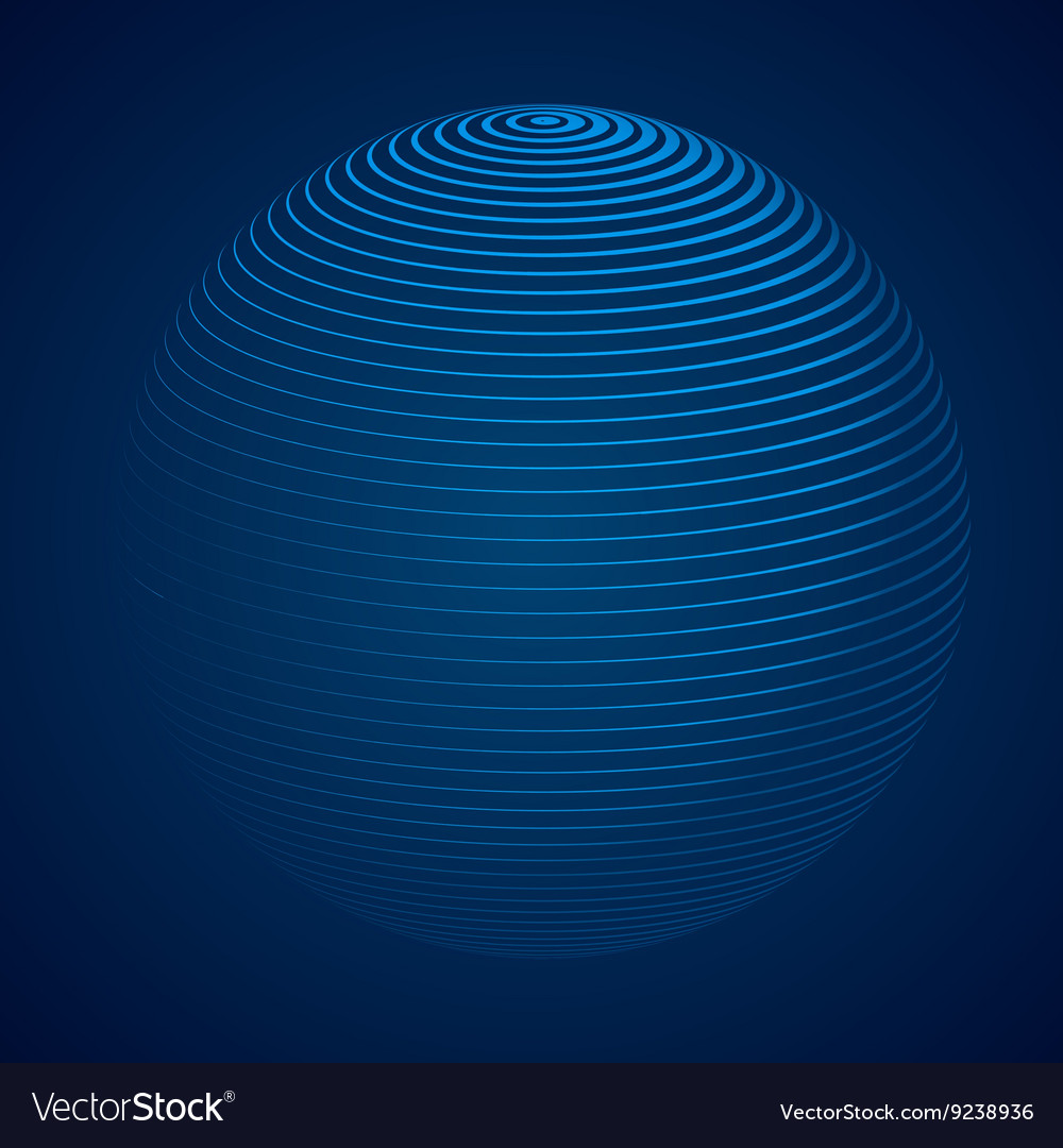 Dynamic 3D Sphere with Linear Pattern