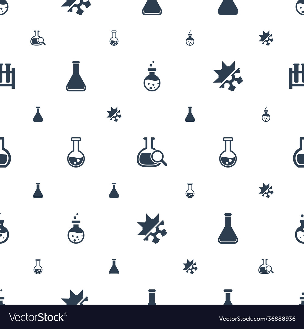 Flask icons pattern seamless white background