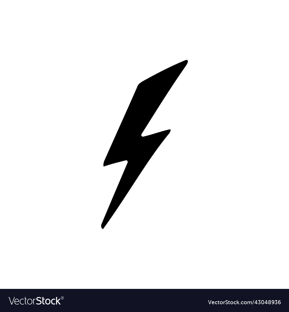 Hand drawn electric lightening element Royalty Free Vector