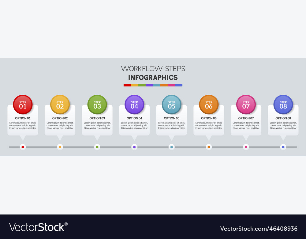 Infografiken Designvorlage und Icons mit 8 vector image Infografiken Designvorlage und Icons mit 8