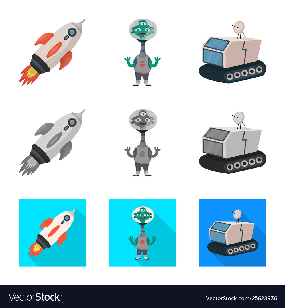 Isolated object astronomy and technology icon vector image Isolated object astronomy and technology icon
