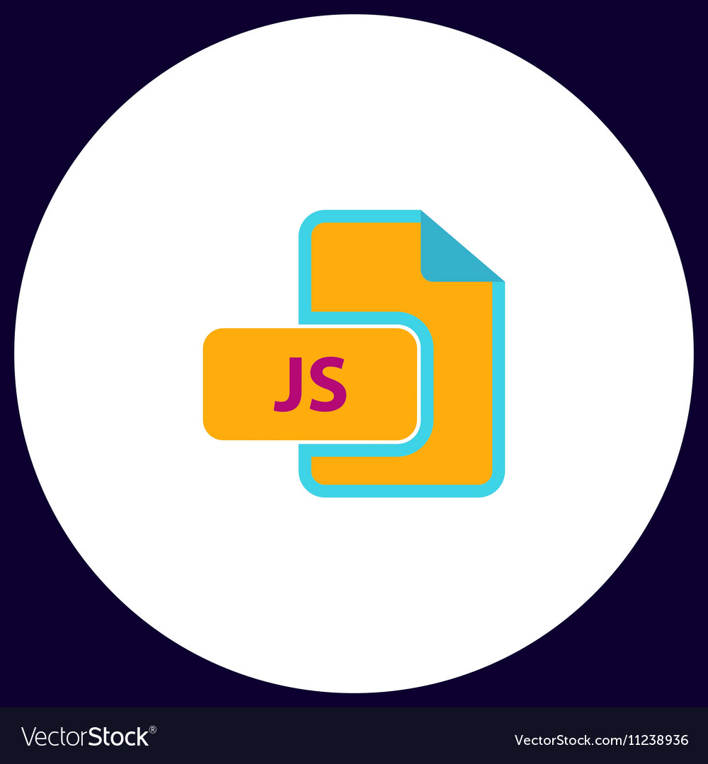 Js computer symbol vector image Js computer symbol