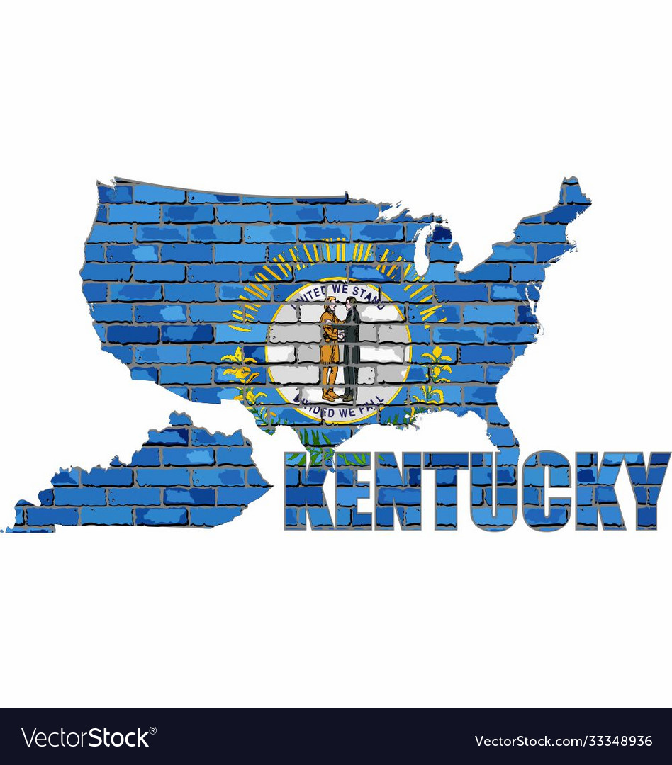 Kentucky on a brick wall