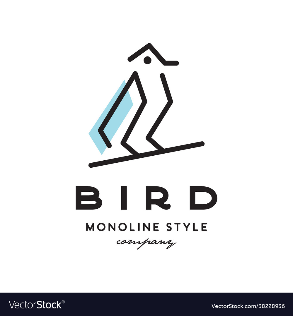 Monoline bird logo