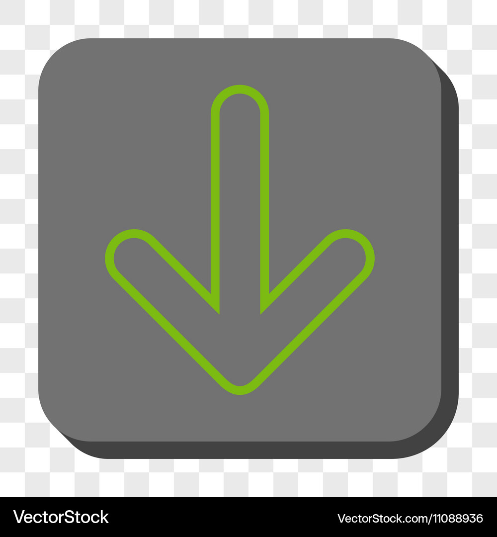 Rounded arrow down square button Royalty Free Vector Image