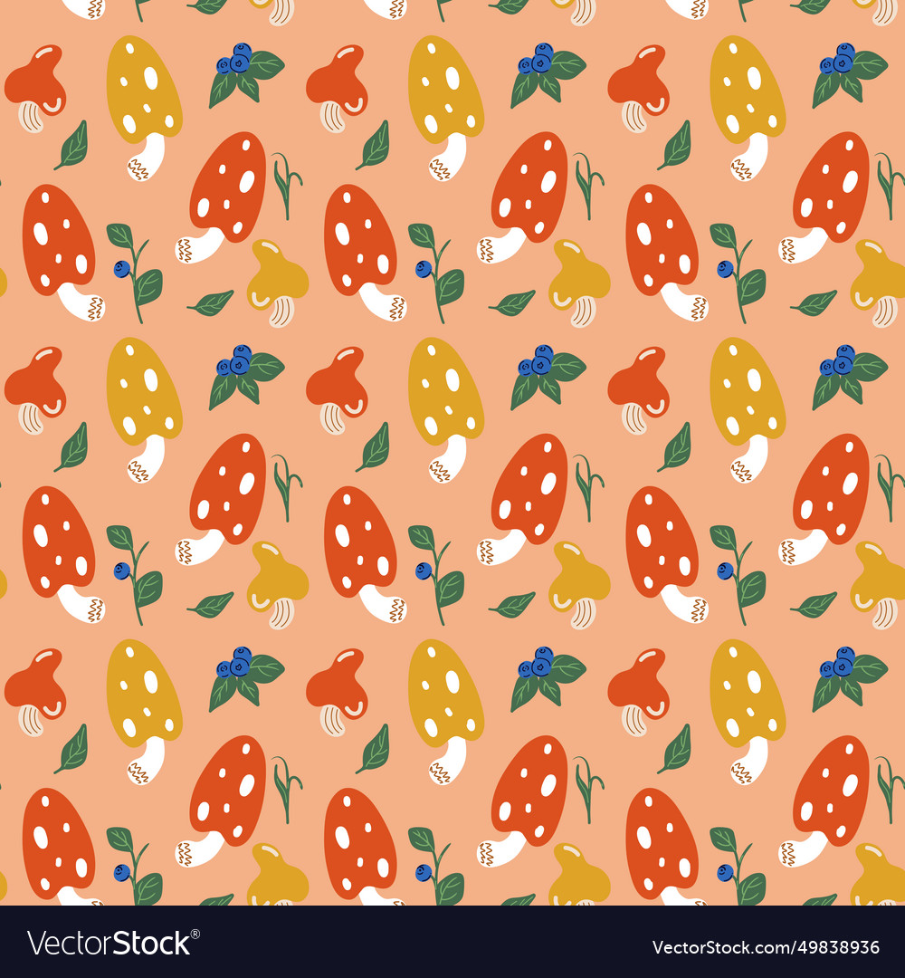 Seamless pattern on the theme of a forest